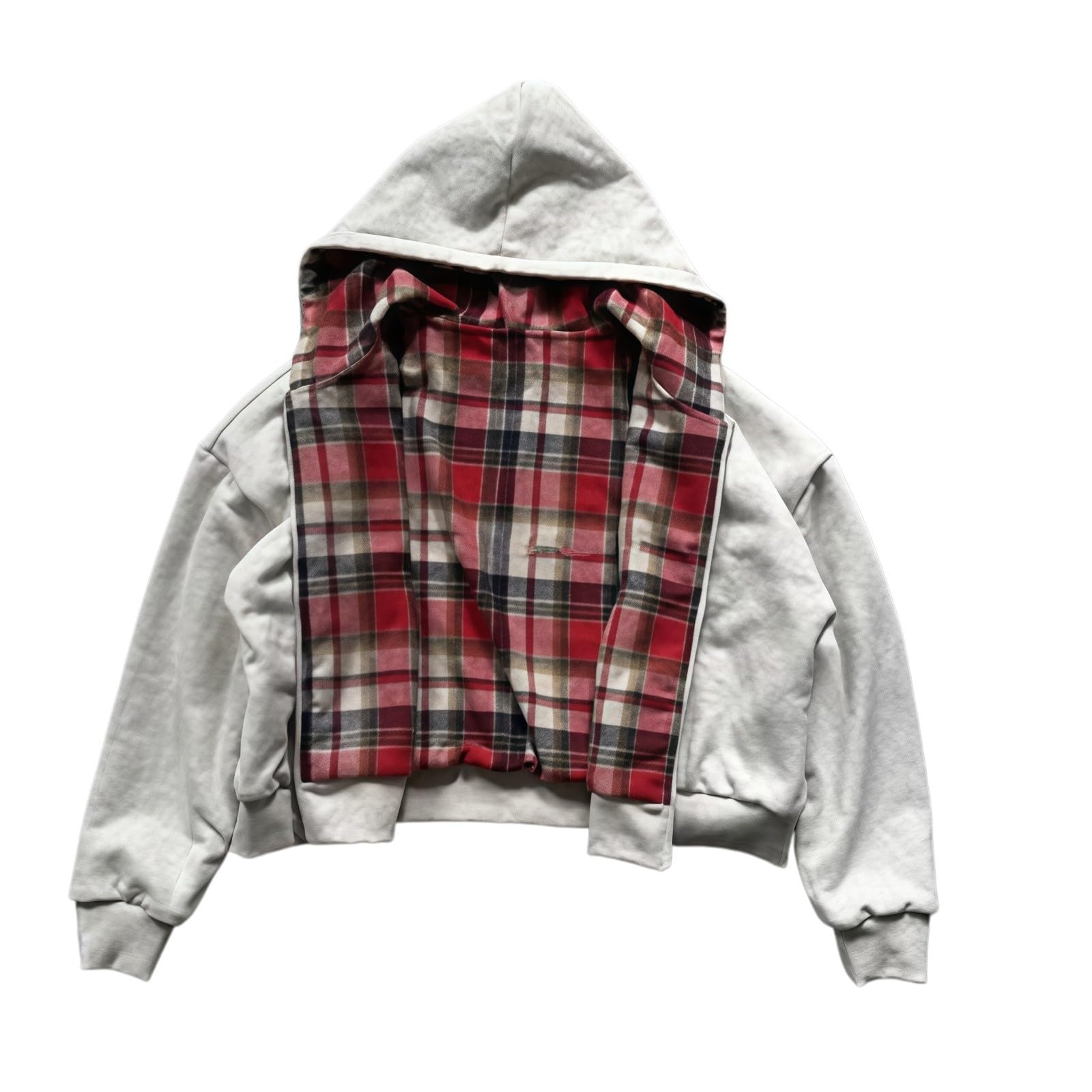 QXQLSH Sweat à capuche réversible avec fermeture éclair intégrale pour
