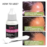 Vista 4 de DAN Technology Kit de pegamento y removedor de peluca de encaje, adhesivo impermeable para el cabello