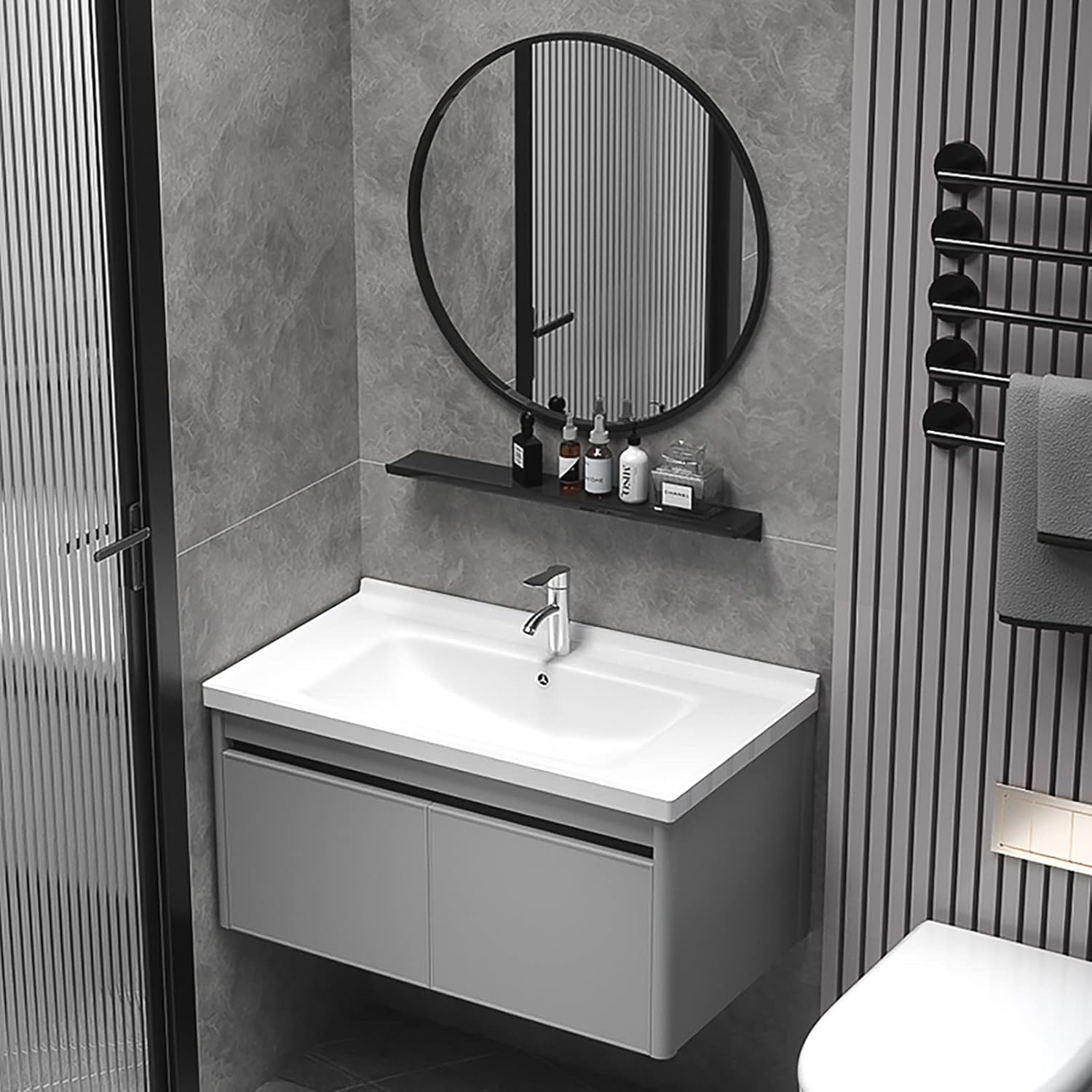 Bathroom Vanity with Sink Combo, Single Sink Modern Bathroom Vanities