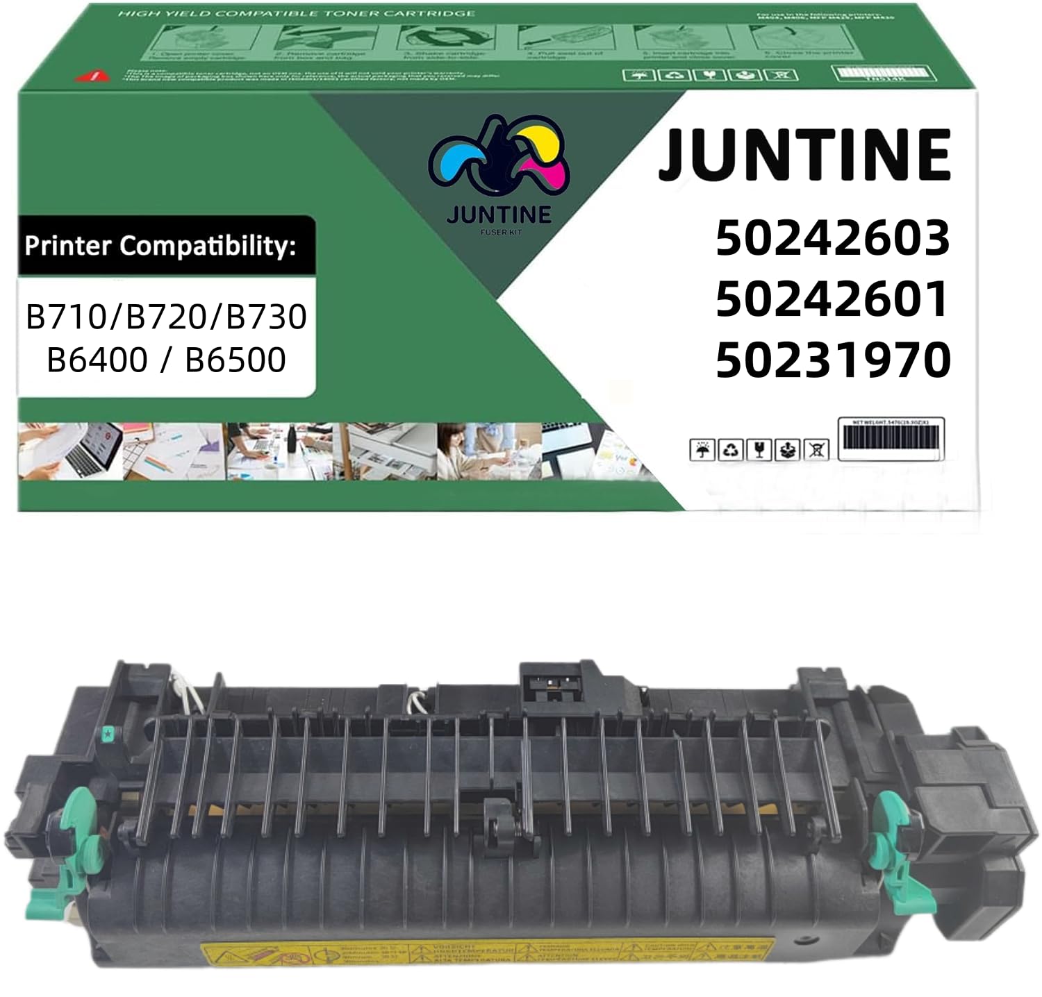 JUNTINE 50242603 50242601 50231970 Fuser Unit Original Refurbished Replacement for Okidata 50242603 50242601 50231970 Fuser Unit Compatible with Okidata B710 B720 B730 B6400 B6500 Printers(110V-180K)