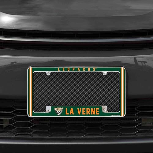 Miniatura 87 de Rico Industries NCAA Marco de matrícula estándar cromado de 12 x 6 pulgadas para automóvil, camión, SUV (escuelas L-M)