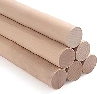 Vista 9 de ONUPGO 10 varillas de clavija, clavijas de madera sin terminar de 5/8 x 12 pulgadas para manualidades y bricolaje