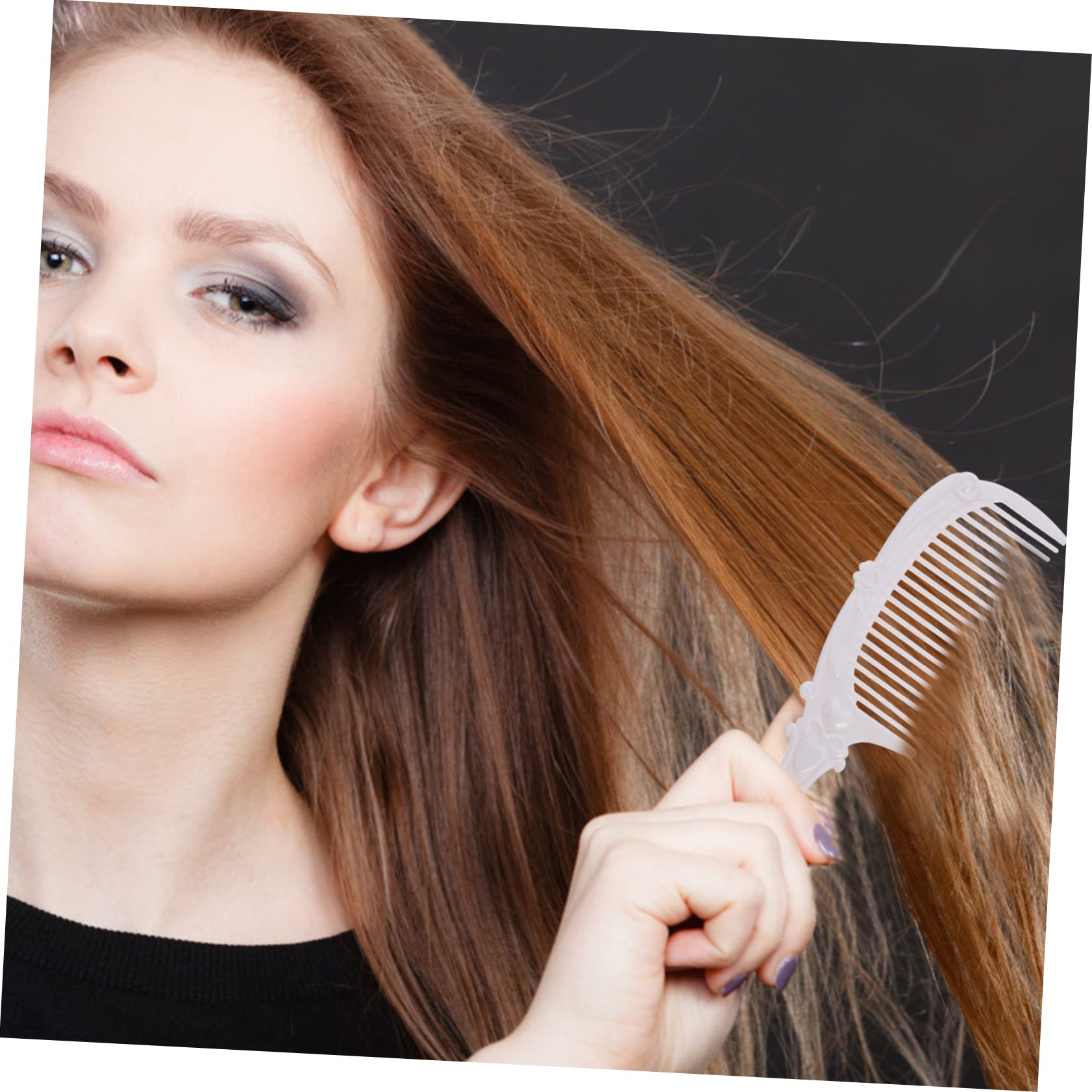 Beaupretty Set Compacto de Plástico Blanco Portátil de Peine Antiestático para Cuidado del Cabello y Adecuado Tipo de Cabello, Adecuado para Obsequio