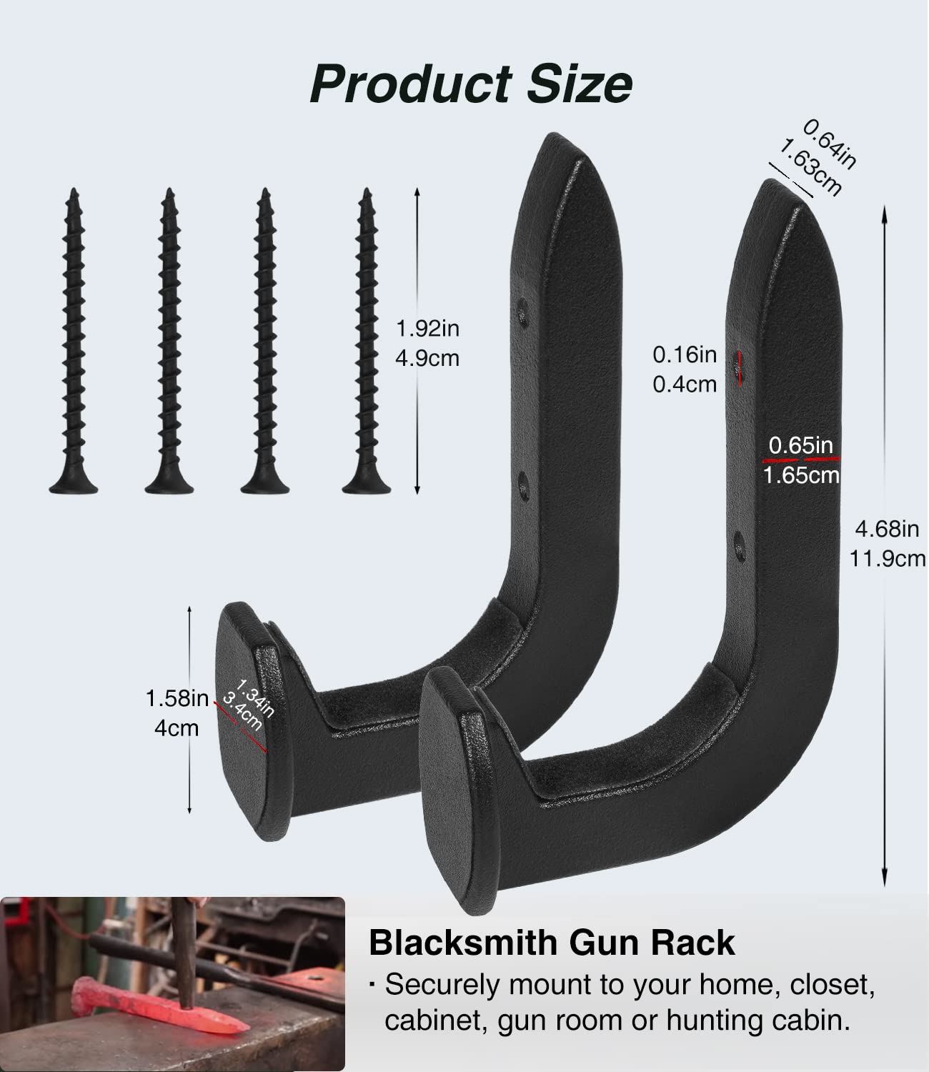 Amazon.com: sixcow 2 Pack Railroad Spike Gun Rack Hanger Hook Amazon.com: sixcow 2 Pack Railroad Spike Gun Rack Hanger Hook