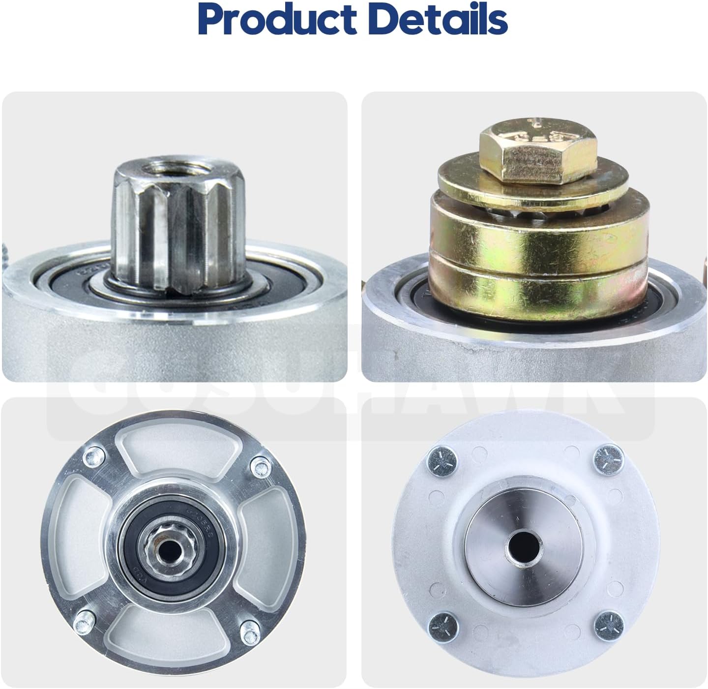 3 Pack 601804 Spindle Assembly with 604704 Pulley Replaces Hustler 601804 Spindle Assembly, Hustler Spindle 607418, Hustler 607418 Spindle Assembly for Hustler Raptor SD 60 Deck Spindles