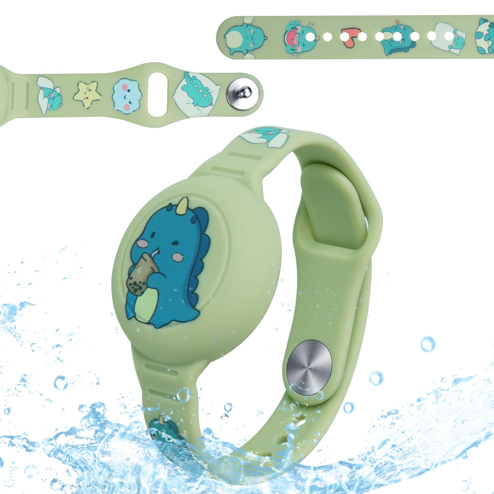 AXFEE Pulsera Compatible con Airtag, 1PCS Pulsera de Silicona para Niños, Funda Protectora Ajustable Antipérdida (Blue Shark, Airtag No Incluido) — view 27