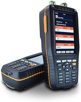SPEEDWOLF Handheld 1310/1490/1550nm PON Optical Fiber Power Meter with VFL and 850~1625nm Fiber Optic Power Meter for GPON and EPON Network Testing