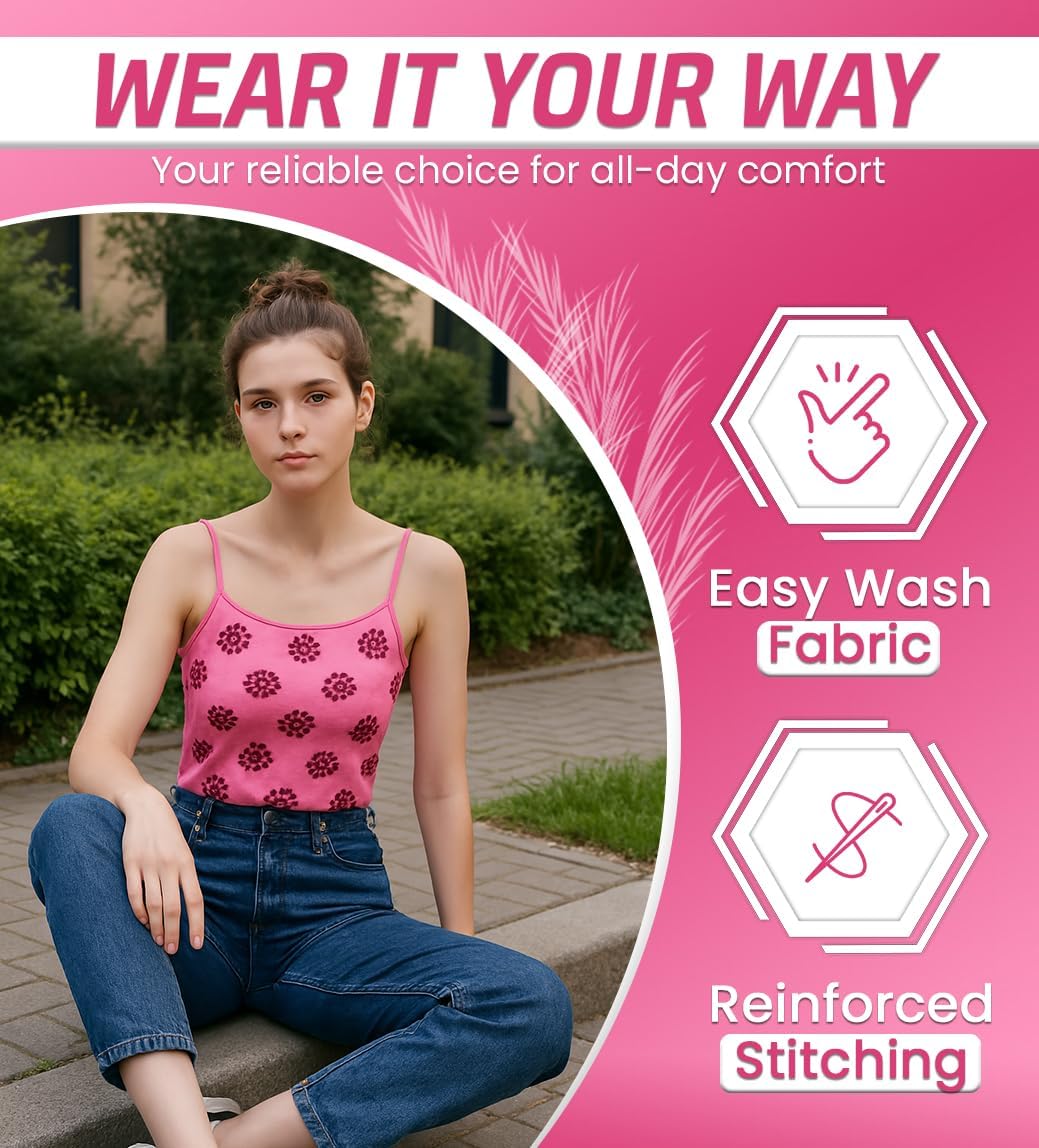 Womens Sleeveless Tank Top in Pink Color XLarge Size | Fall Tops for Women with Pink Flower Pattern | Front Scoop Neck Tank for Casual Wear & More - Image 5