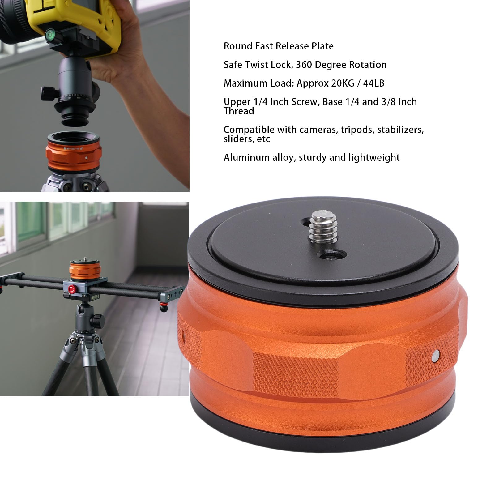 Piastra a Sgancio Rapido Adattatore per Montaggio su Fotocamera