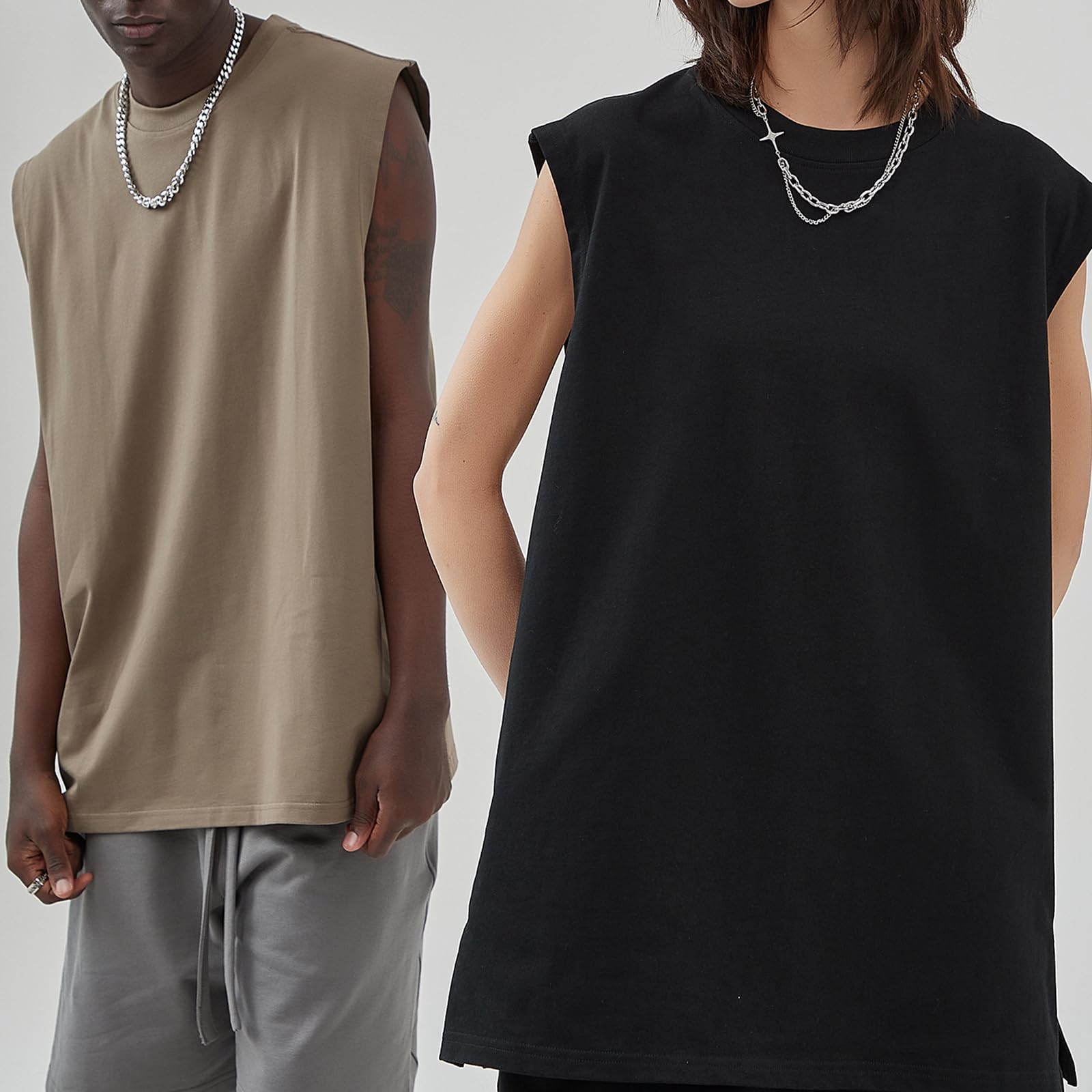 Canotte da allenamento da uomo senza maniche magliette da uomo camicia muscolare palestra lavaggio acido t-shirt corsa spiaggia t-shirt vestibilità ampia