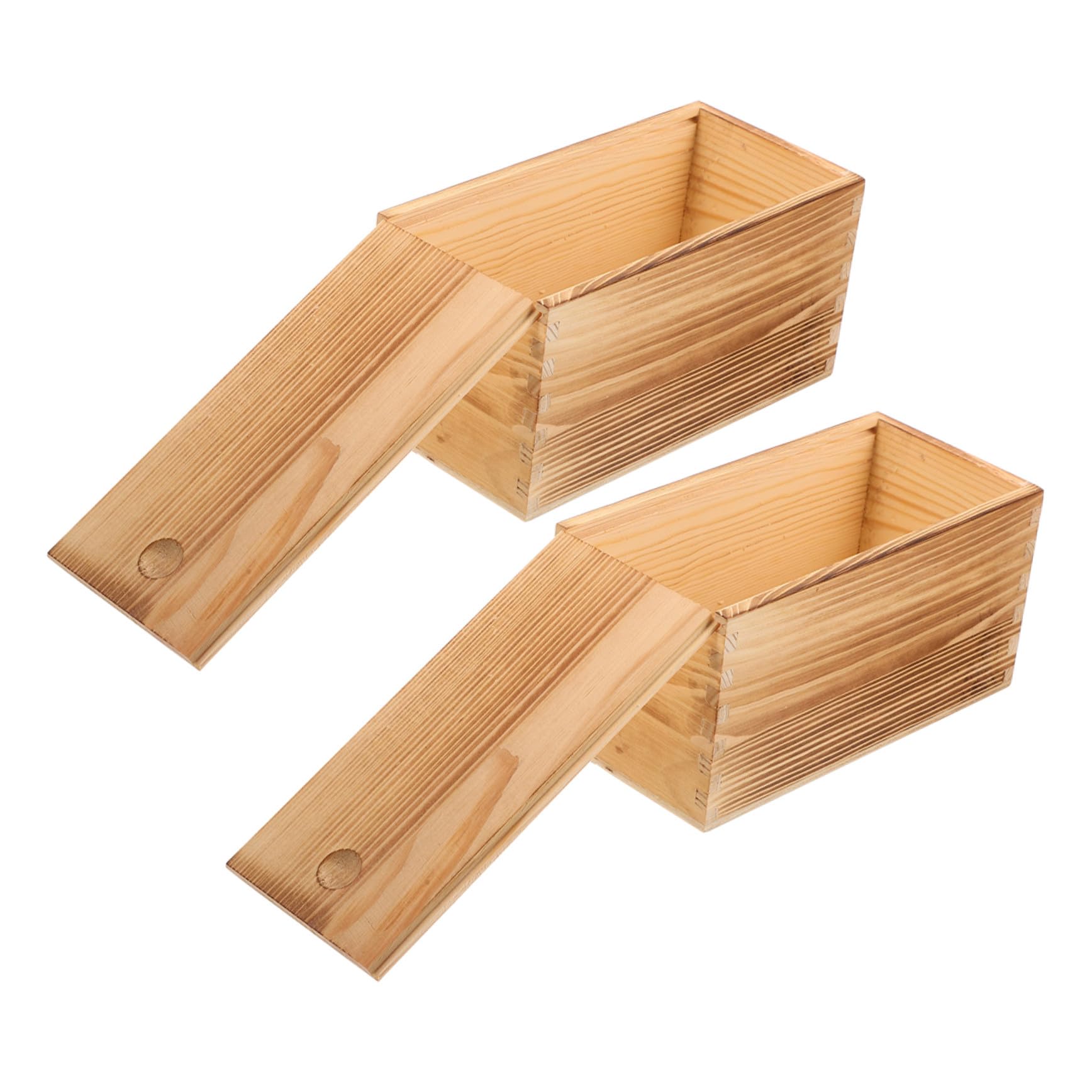 Boîte à Bijoux en Bois SOLUSTRE avec Couvercle Coulissant pour Rangement