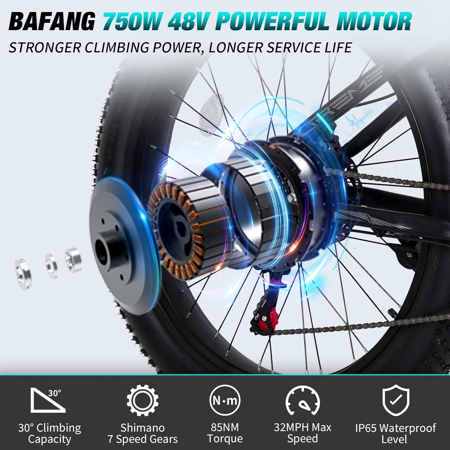 PEXMOR Electric Bike Lockable Suspension Fork