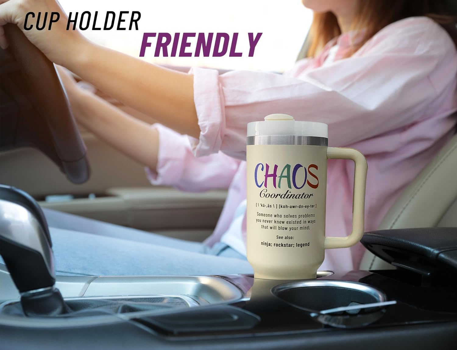 DLOCCOLD Thank You Gifts for Women, Chaos Coordinator Tumbler, Boss Lady Gifts for Women, Coworker, Mom, Manager, Teacher, Nurse, Birthday, Administrative Professional Day, 40oz Tumbler, Light Purple - Image 5