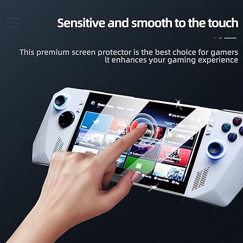 Miniatura 2 de Protector de pantalla compatible con ROG Ally, 2 unidades Película protectora de pantalla de vidrio templado 9H compatible con juegos portátiles ROG
