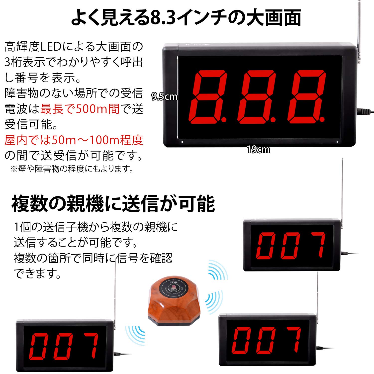 Amazon.co.jp: ワイヤレスチャイム 【(8.3インチ大画面) 本体+子機 Amazon.co.jp: ワイヤレスチャイム 【(8.3インチ大画面) 本体+子機