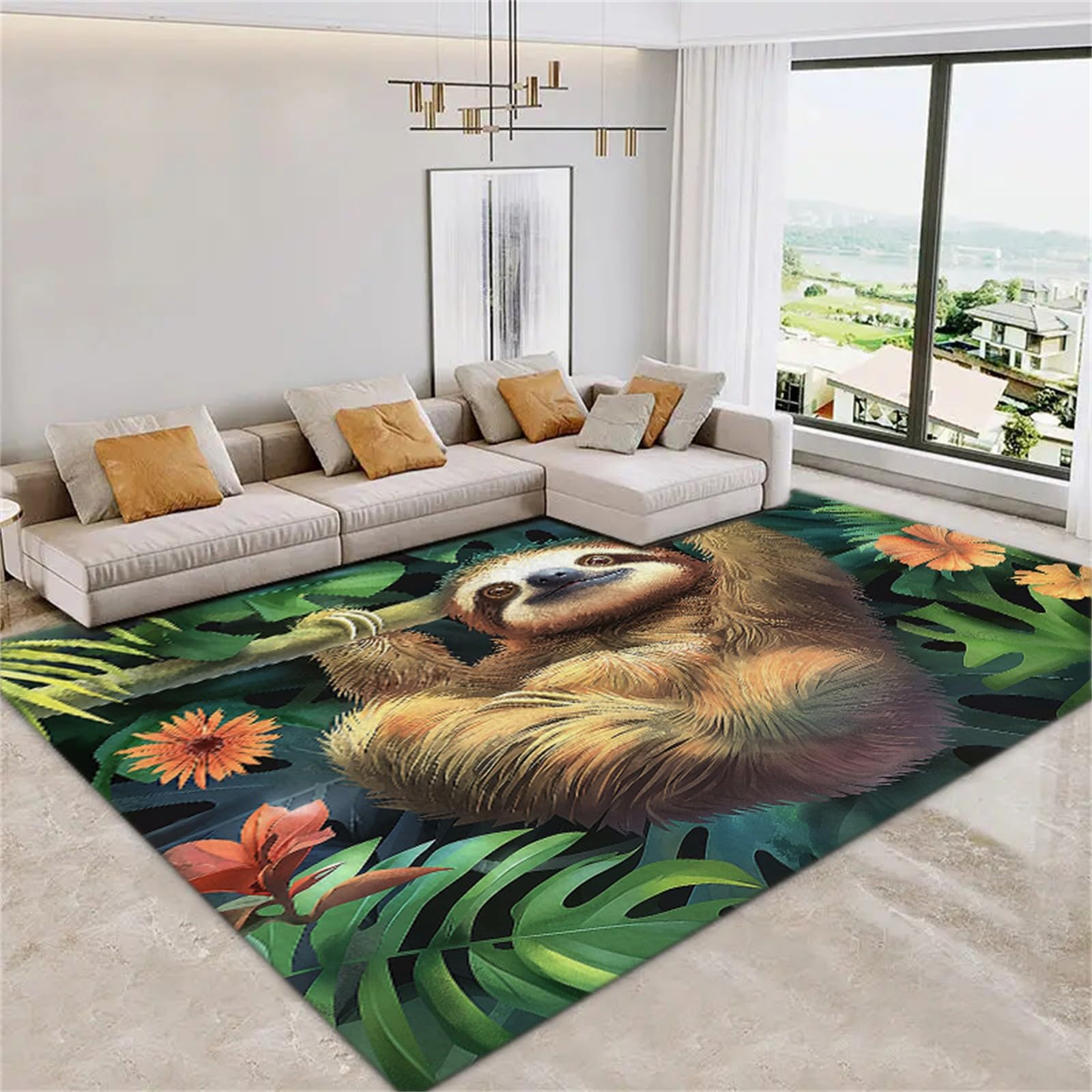 Tapis chambre doux paresseux antidérapant pour protéger les enfants du sol froid