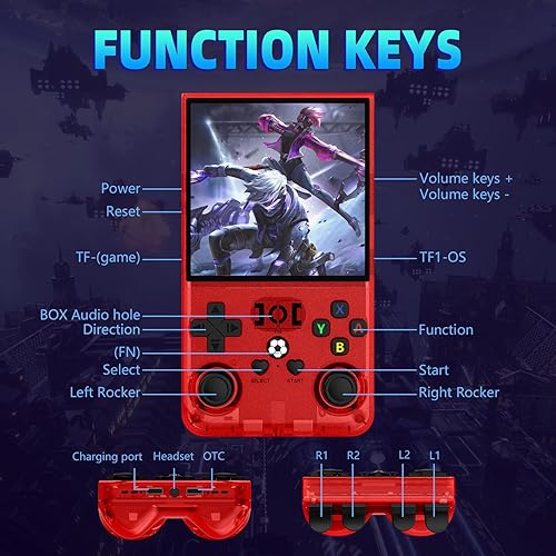 Miniatura 4 de R36MAX - Consola de juegos de mano retro, sistema de código abierto de 128 GB, compatible con consola de emuladores de 30+, pantalla IPS de 4.0