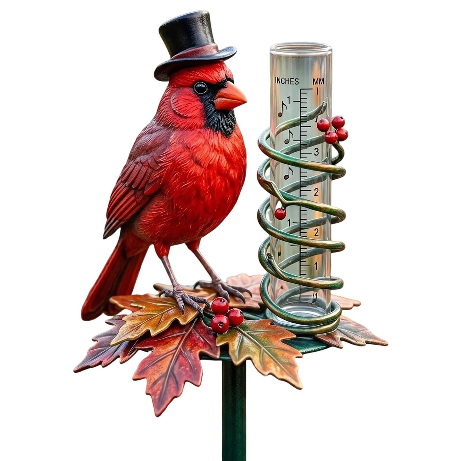 Pluviomètre pour la cour au design oiseau pour décorer le jardin