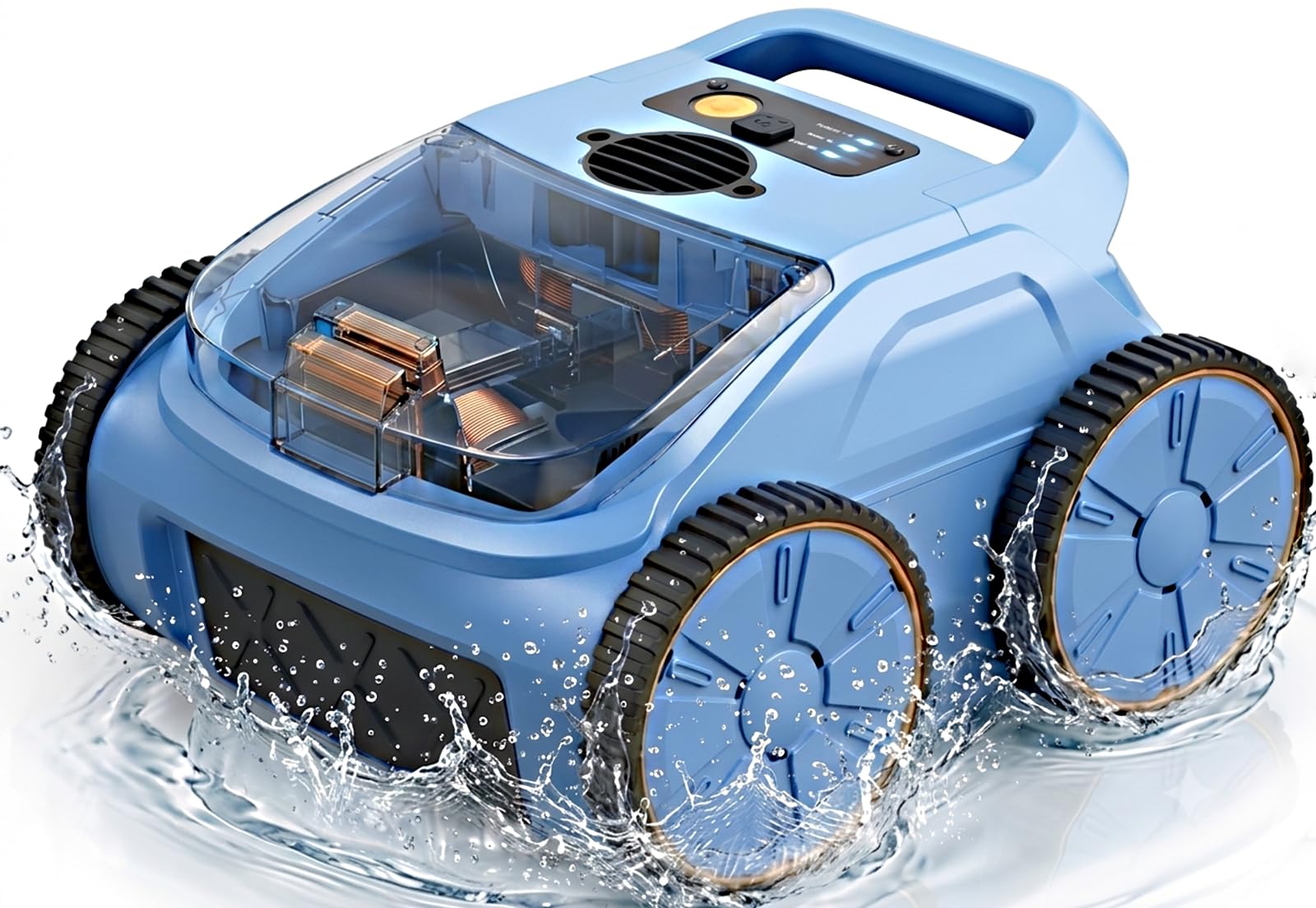 Robot Piscine Fond et Parois, Ligne d'eau, Robot de Piscine sans Fil