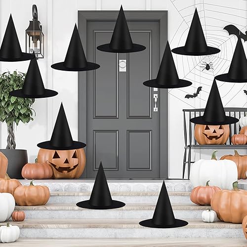 CESOF Halloween Decorations Witch Hats for Home Indoor Outdoor