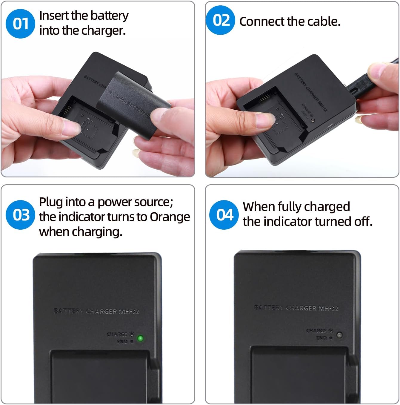 MH-32 Battery Charger Compatible with EN-EL25 ENEL25 EN-EL25a Battery for Z50 Z 50 Z30 Z 30 Zfc Z fc Z50II Digital SLR Camera