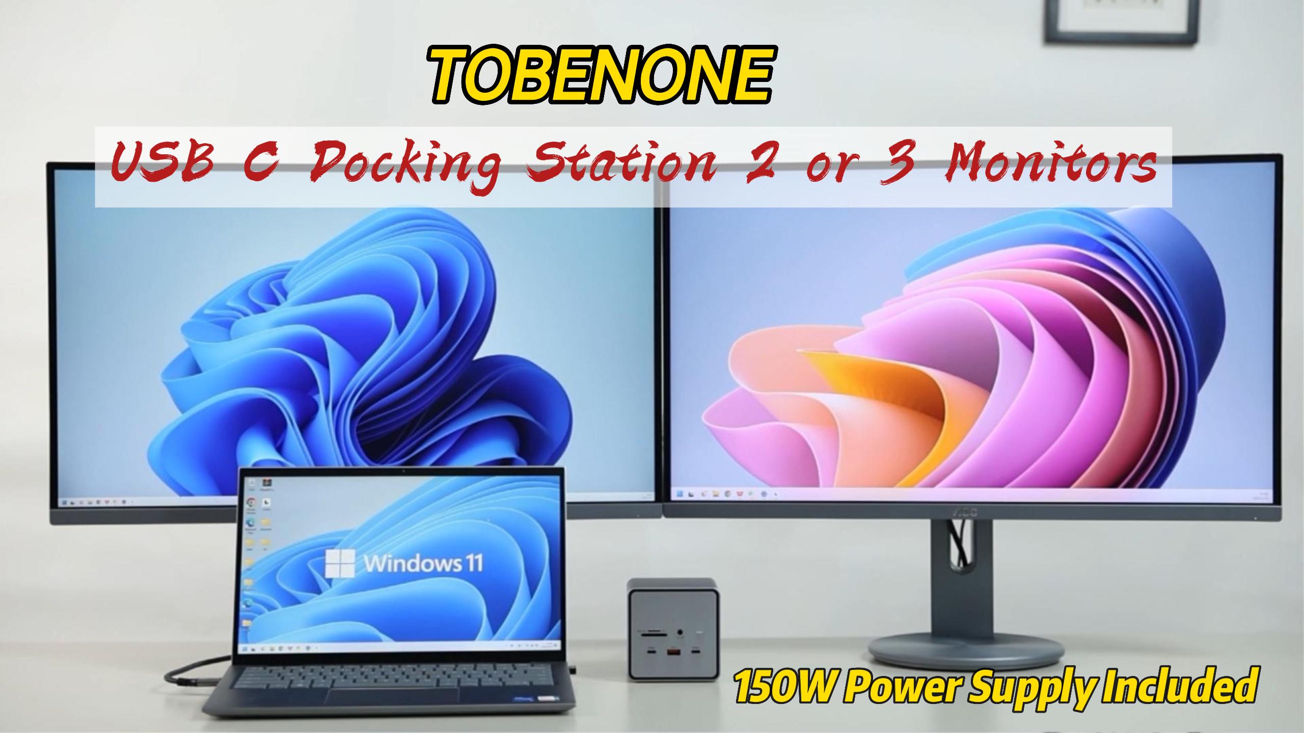 〇Ha左1091 未使用 TOBENONE USB C ドッキングステーション Amazon.com: TobenONE USB C Docking Station Dual/Triple