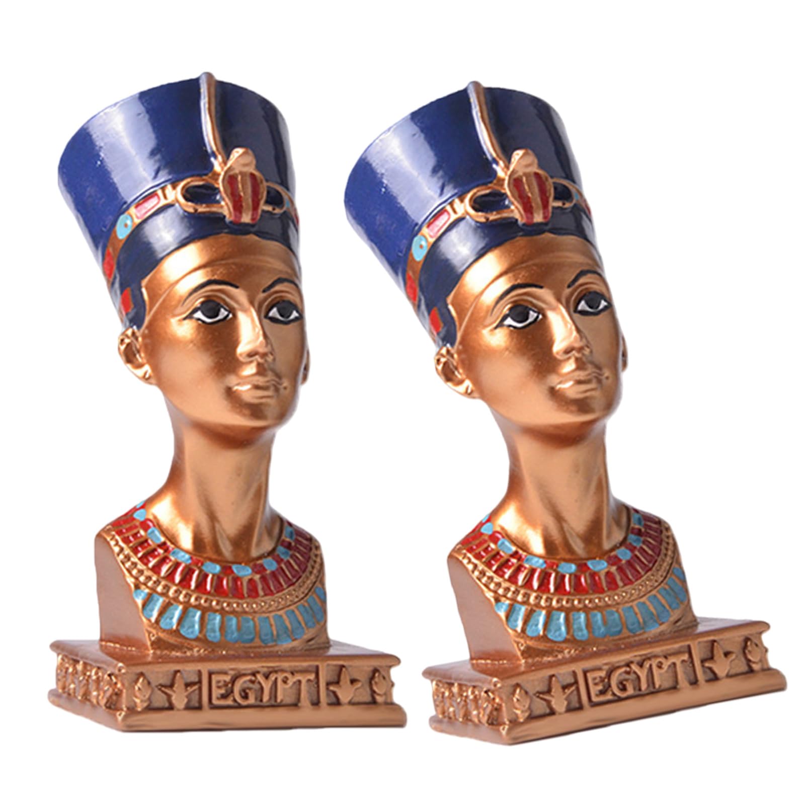hogtnd 1/2 Pieces Artistic Egyptian Resin Sculpture, Handmade Decor Items, Fashion Decoration, Ideal for Coffee Table Centerpiece, Egyptian Resin Deck
