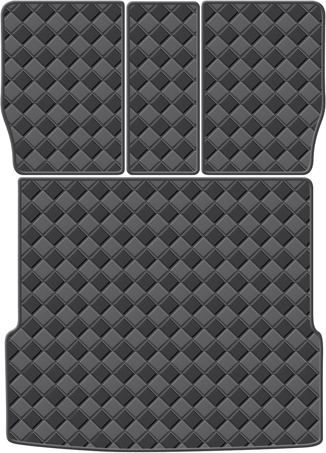 Cargo Mat & Backrest Mats for 2024 2025 BMW X2 U10 Accessories, All Weather Waterproof Rear Cargo Liner Rear Trunk Liner Back Seat Cover Protector