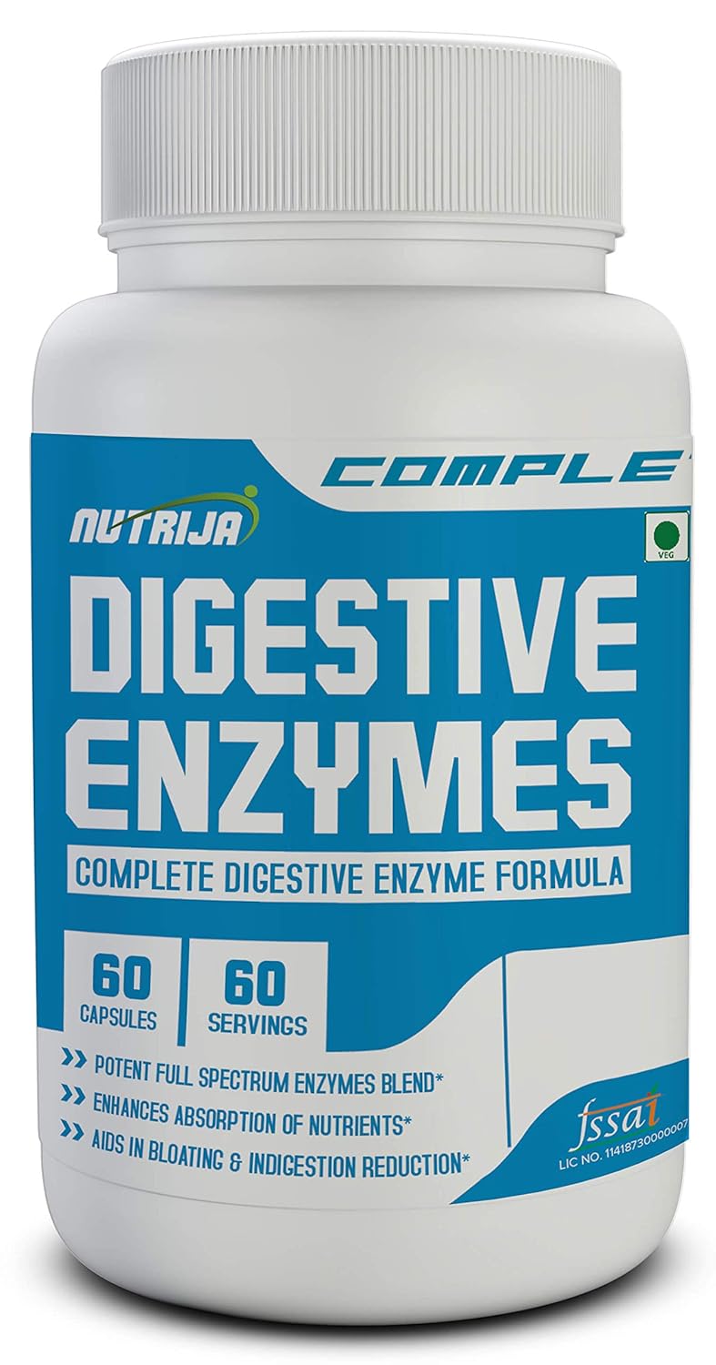 Buy Nutrija Complete Digestive Enzymes Full spectrum Digestive Ezyme