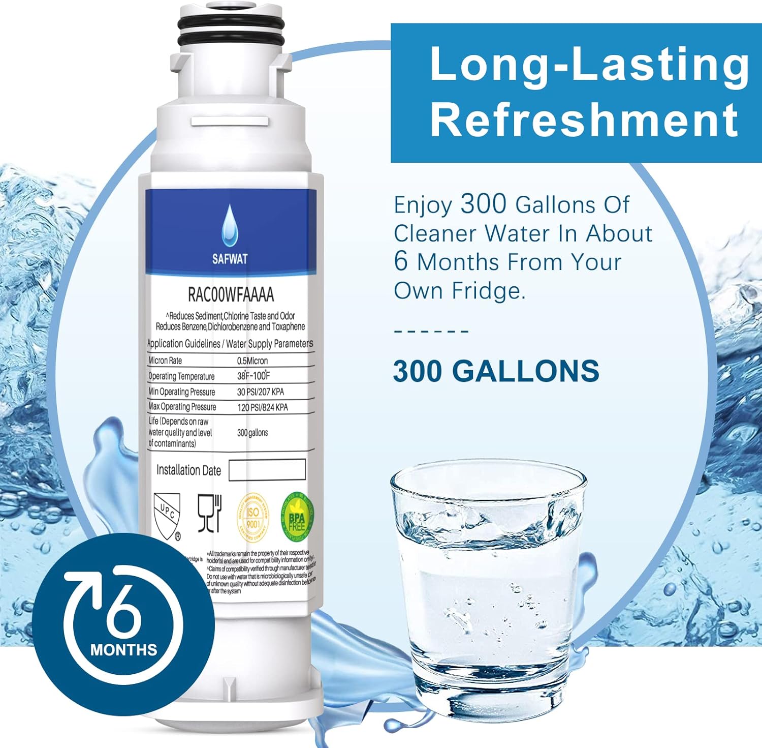 SAFWAT RAC00WFAAAA/DA Water Filter for DRF36C100