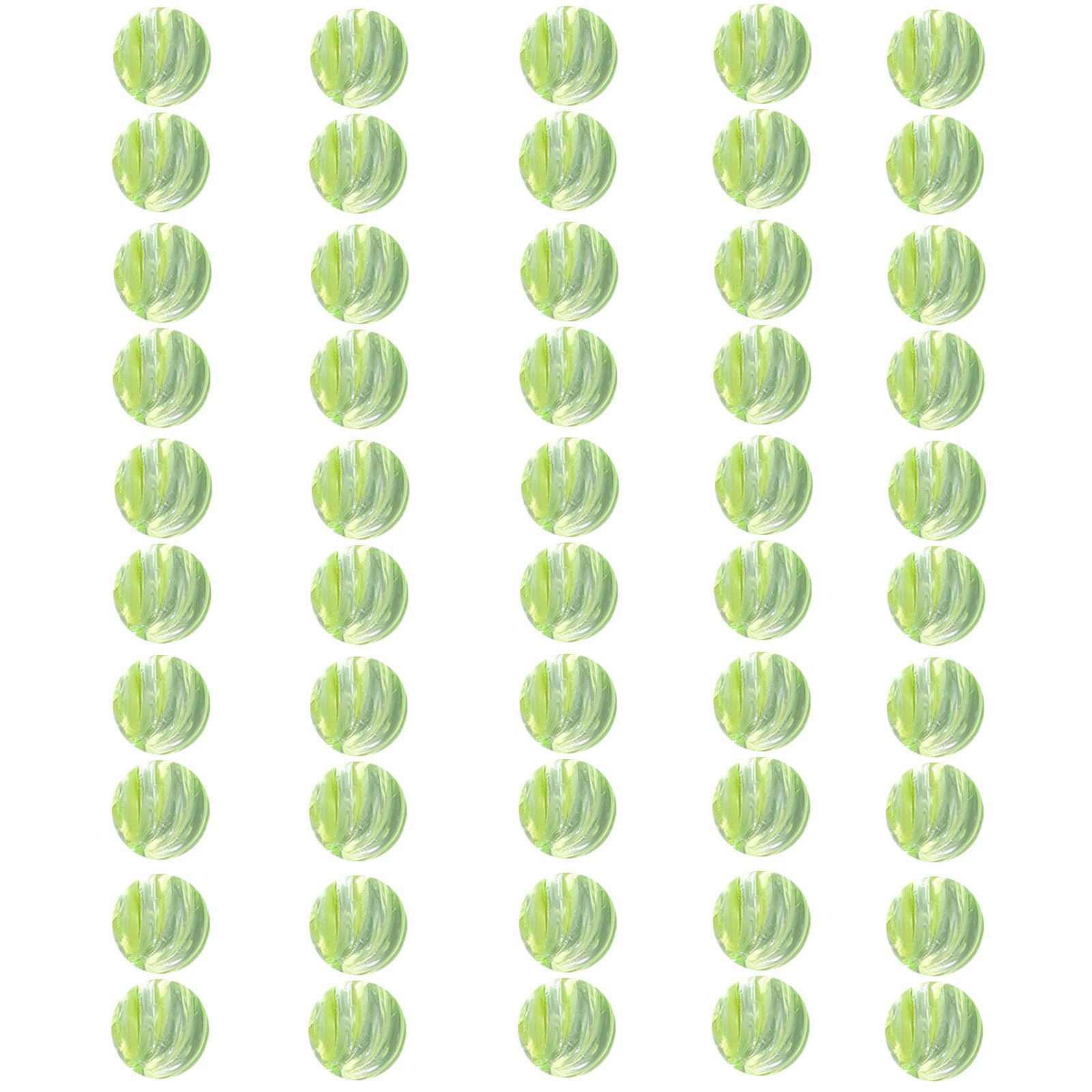 Tsophreniq 50Pcs 14mm Striped Clear Glass Beads for Necklace Bracelets Jewelry Making Sewing Craft Clothing Embellishment Craft Beads Glass