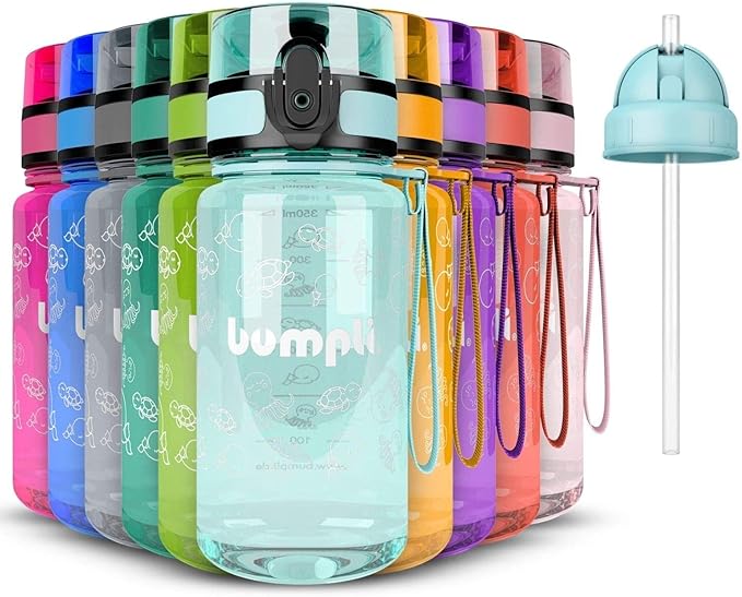 Borraccia Bambini 450ml Puckator Con Cannuccia - Design Arcobaleno, Senza BPA, Ideale Per Scuola E Sport - Foto 11