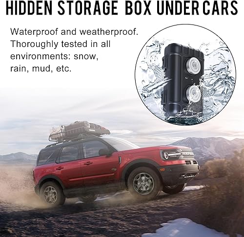 Miniatura 7 de Yoolon Soporte magnético para llaves debajo del coche (paquete de 2)