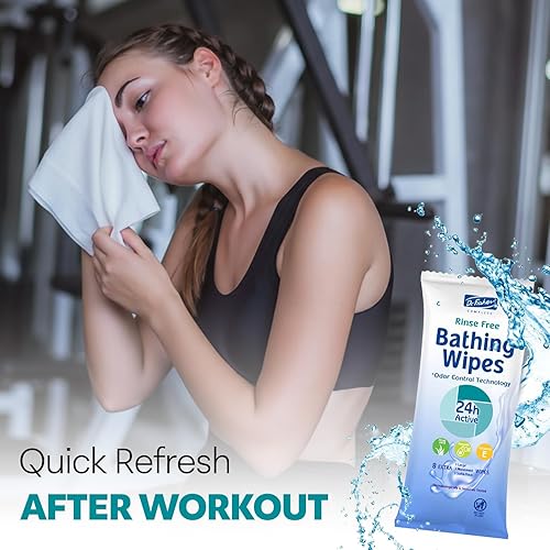 Miniatura 6 de Dr. Fischer Toallitas de baño sin enjuague - Protección contra olores las 24 horas (32 toallitas grandes) para mujeres y hombres.