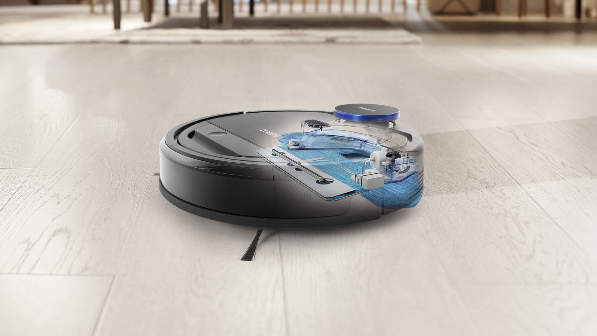 ECOVACS Robotics DEEBOT OZMO 930 robot odkurzający i wycierający – 2 w 1 odkurzacz z funkcją wycierania i inteligentną nawigacją – sterowanie Alexa i aplikacją