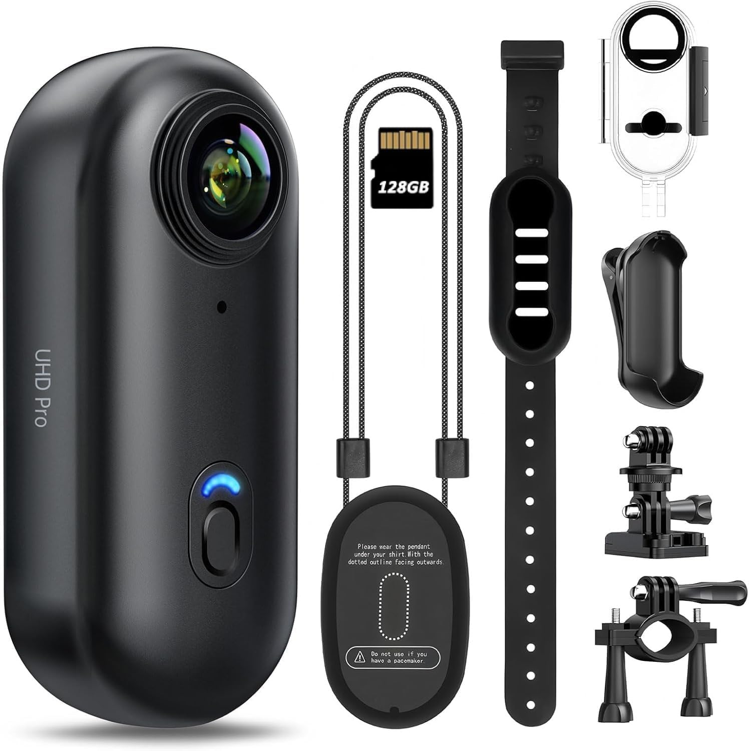 4k Action Camera 128G,Mini Vlogging Camera,Small Body Camera with IPX7 Waterproof,Underwater Camcorder,Hands-Free POV Recording, Helmet Cam for Cycling, Motorcycle-picture-14
