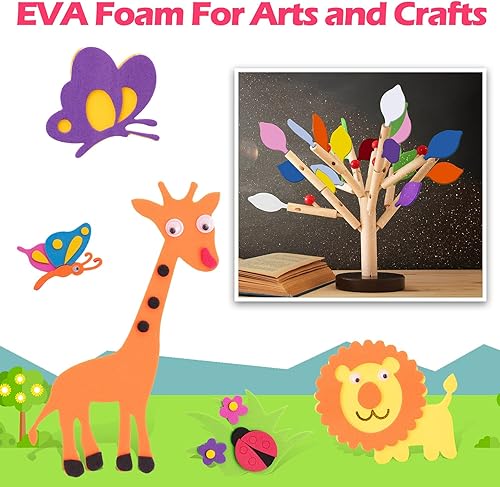 Miniatura 4 de 400 hojas de espuma para manualidades, papel de espuma EVA de 8.5 x 5.5 pulgadas, varios colores, espuma gruesa, para manualidades, preescolares,