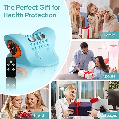 Miniatura 7 de Masajeador de cuello 2025, almohada masajeadora de cuello con calor para aliviar el dolor, aumentar la circulación y restaurar la alineación