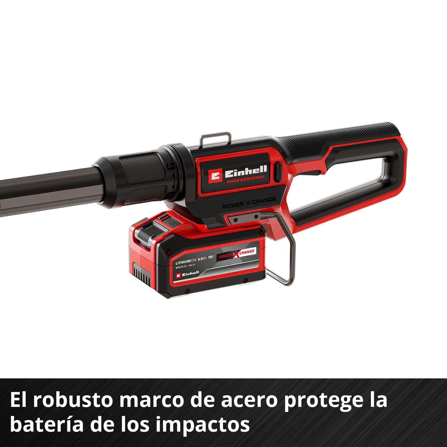 Multiherramienta con batería GP-HC 18/5020 Li T BL-Solo Einhell Professional Power X-Change (18 V, Brushless, Cortasetos de 50 cm, podadora de 18 cm, Mango telescópico, sin batería)