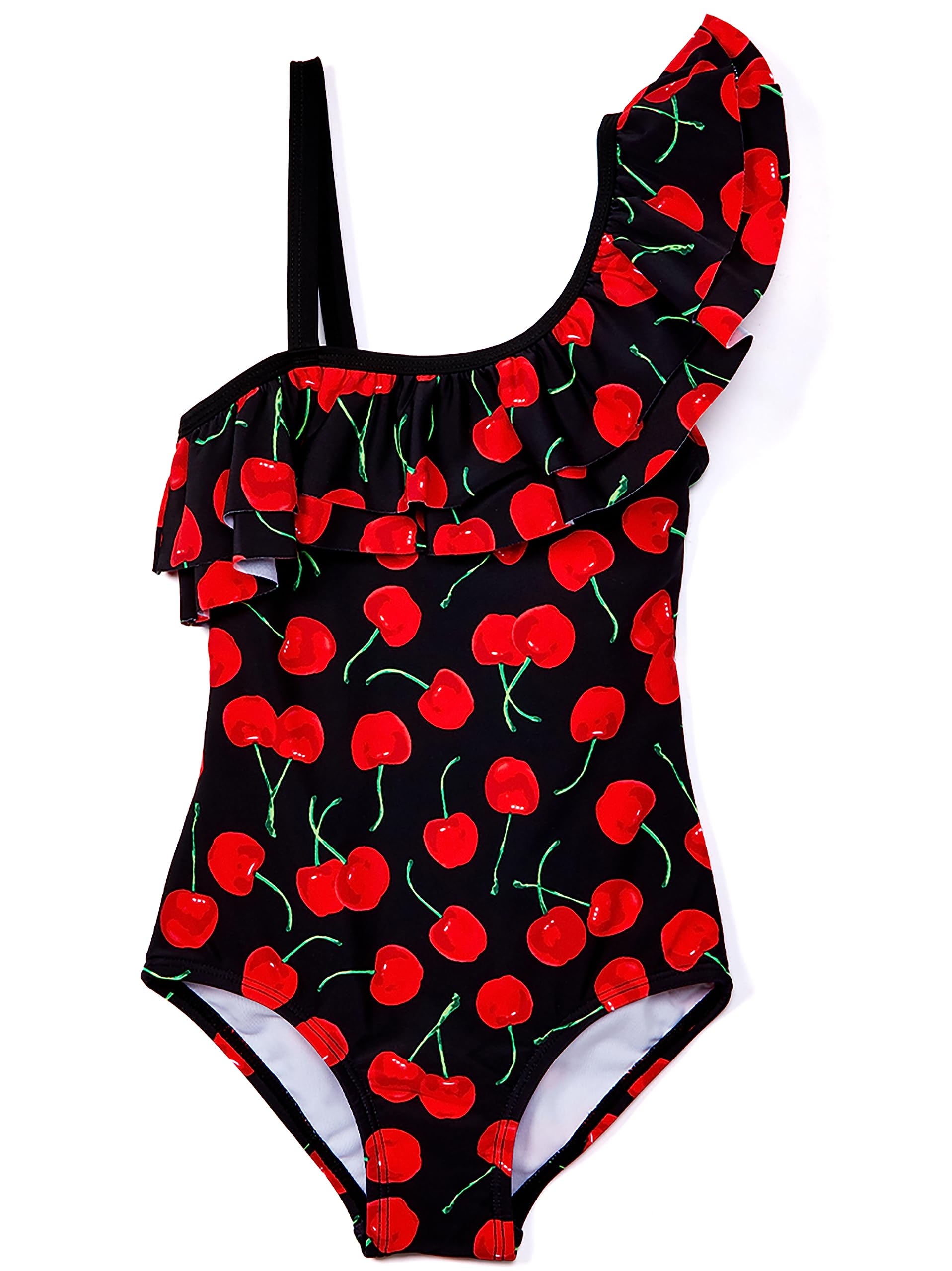 Kanu Surf Girls Morgan Floral Ruffle 1-Shoulder 1-Piece Swimsuit