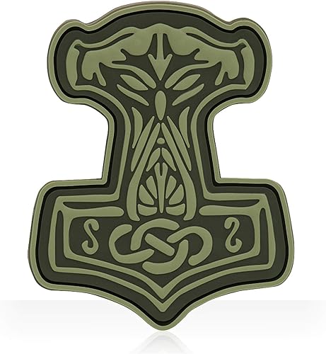 M-Tac Morale Patch Mjölnir - Parches de PVC para chalecos, mochilas, sombreros - Parche militar táctico con cierre de gancho en el respaldo
