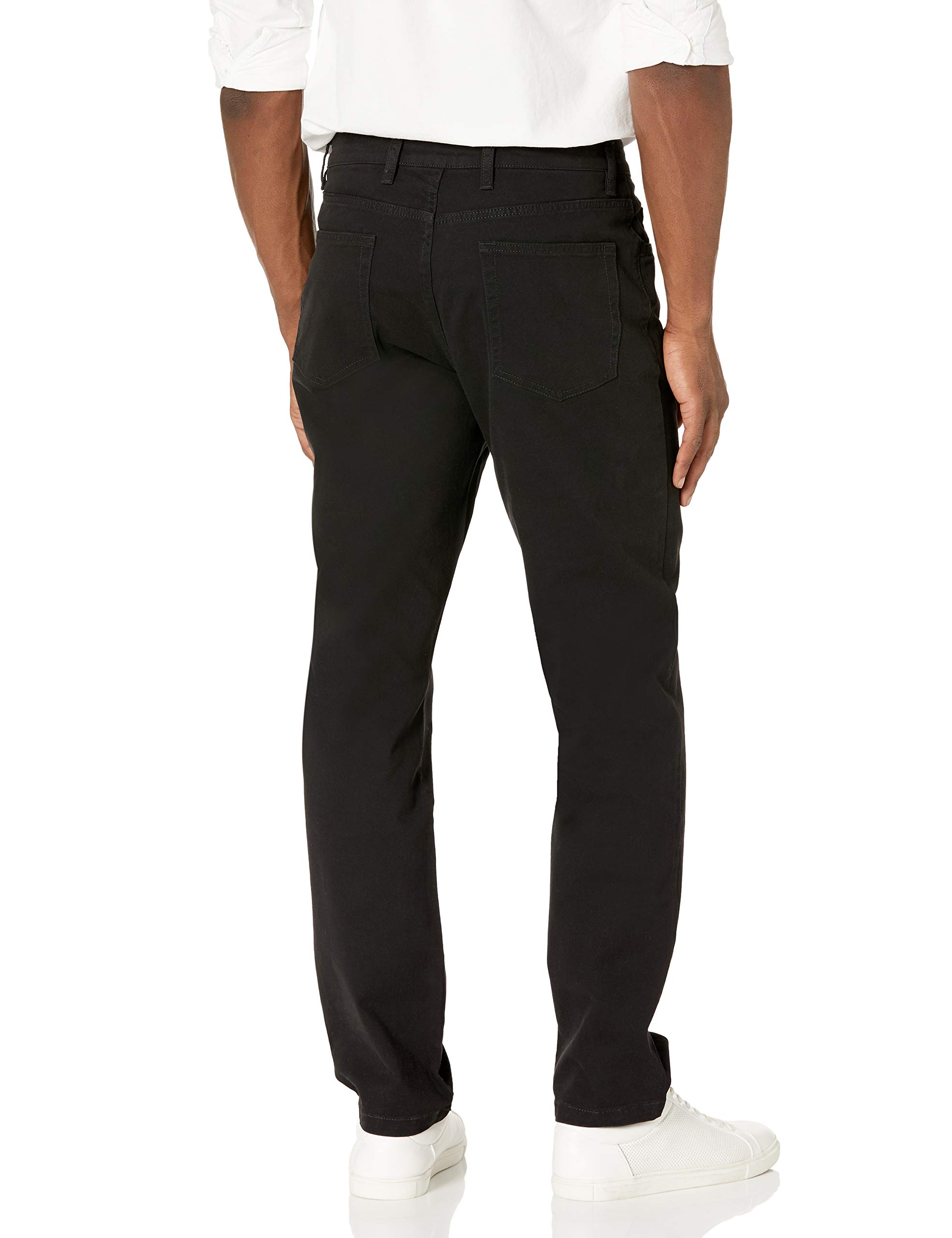 Close-up of the twill fabric texture on the Amazon Essentials Men's Skinny-Fit Chino Pants.