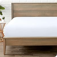 Bare Home Queen Fitted Sheet - Ultra-Soft 1800 Microfiber Deep Pocket up to 15", Hotel Luxury, Wrinkle-Resistant White