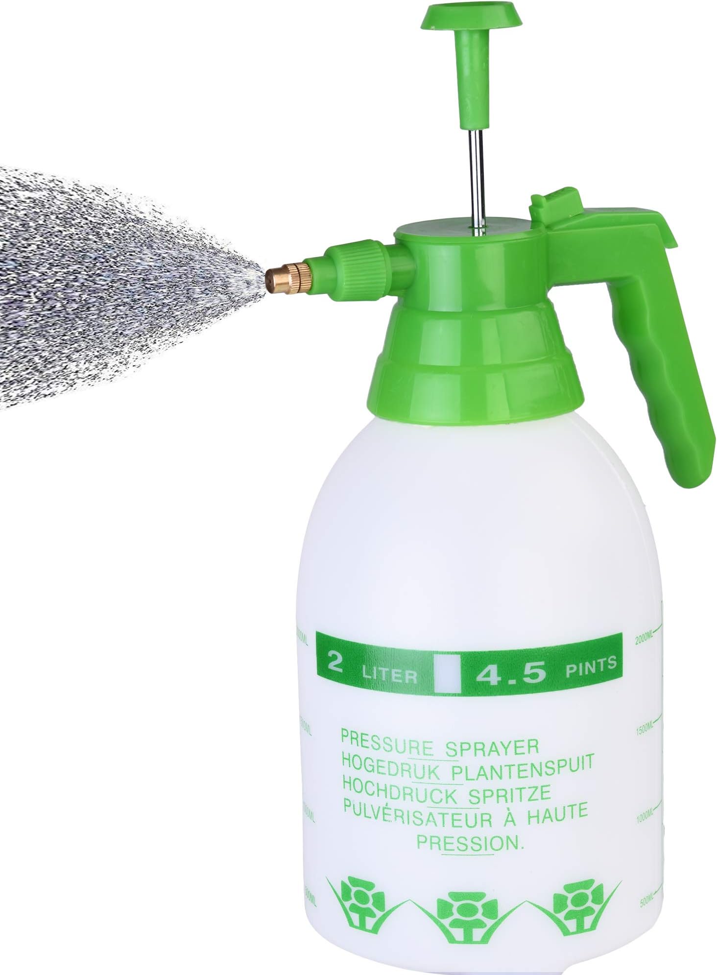 EVELYN LIVING Garden Pressure Sprayer Pump Action Fertiliser Weed Killer Chemical Fence Water Spray 2L