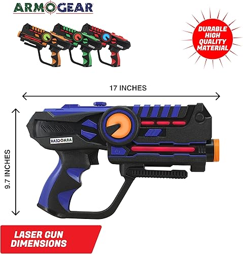 Miniatura 3 de Pistolas de combate láser ArmoGear con juego de 4 chalecos Equipo de combate Láser para varios jugadores para adolescentes niños y adultos Para