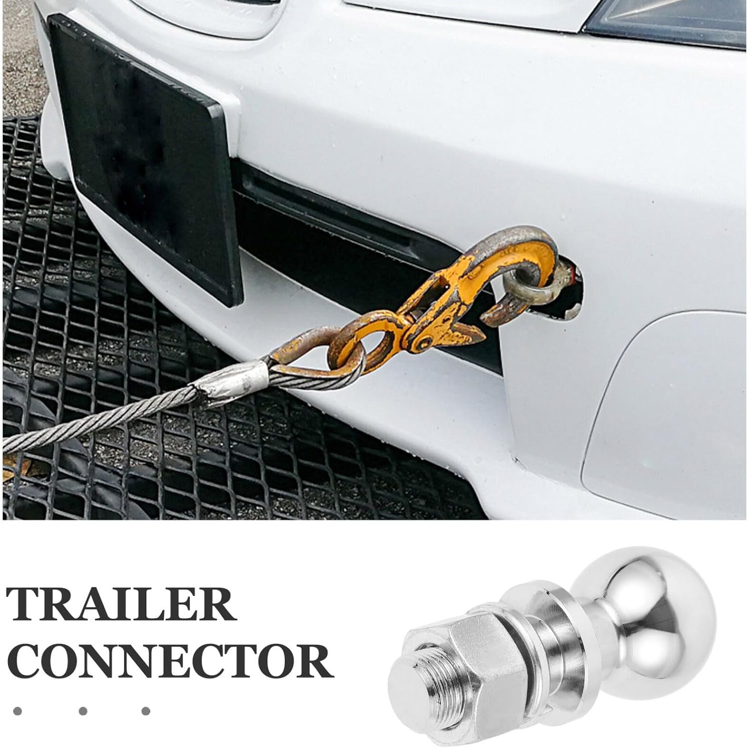 SOLUSTRE Heavy Duty Trailer Hitch Ball Coupling for Vehicle and Trailer