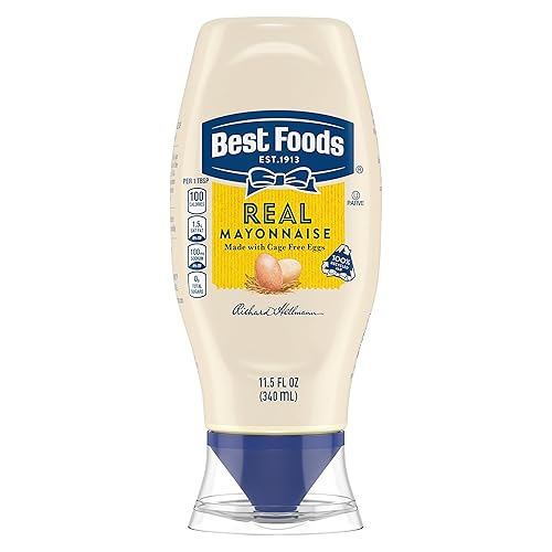 Miniatura 23 de Best Foods Botella de mayonesa real hecha de plástico 100% reciclado, tapa sin ensuciar, condimento para sándwiches, ensaladas, mayonesa hecha