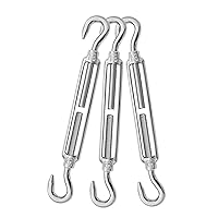 Vista 32 de 3 piezas tensor M5 de ojo a ojo de acero inoxidable 304, tensor de cable de alambre de tensión de alta resistencia para barandilla de cable, kit