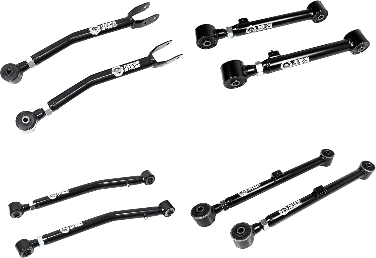 Front and Rear Adjustable Control Arms 0-4.5" Lift For 2020-2024 Compatible With Jeep Gladiator - Set of 8 Freedom Offroad