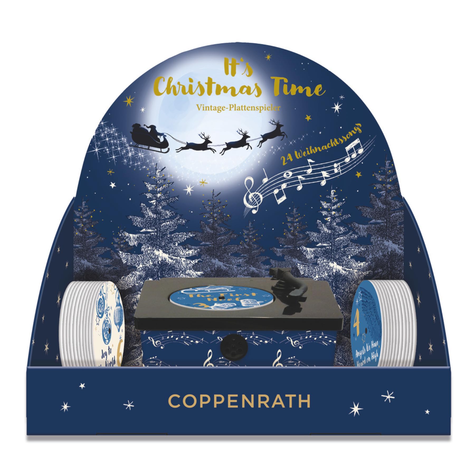 Christmas Advent Calendar Musical Gramophone - Coppenrath Midnight